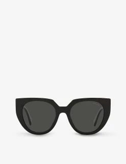 PRADA PR14WS Cat Eye-frame Acetate Sunglasses For Womens Black -Deals PRADA Store unnamed file 1010