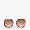 PRADA PR 53YS Tortoiseshell-print Square-frame Metal Sunglasses For Womens Brown -Deals PRADA Store unnamed file 1021