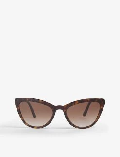 PRADA Pr 01Vs Cat-eye Frame Sunglasses For Womens Brown