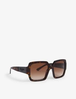 PRADA PR 21XS Rectangle-frame Acetate Sunglasses For Womens Brown -Deals PRADA Store unnamed file 1075