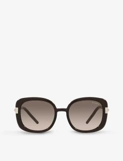 PRADA PR04WS Square-frame Nylon Sunglasses For Womens Brown