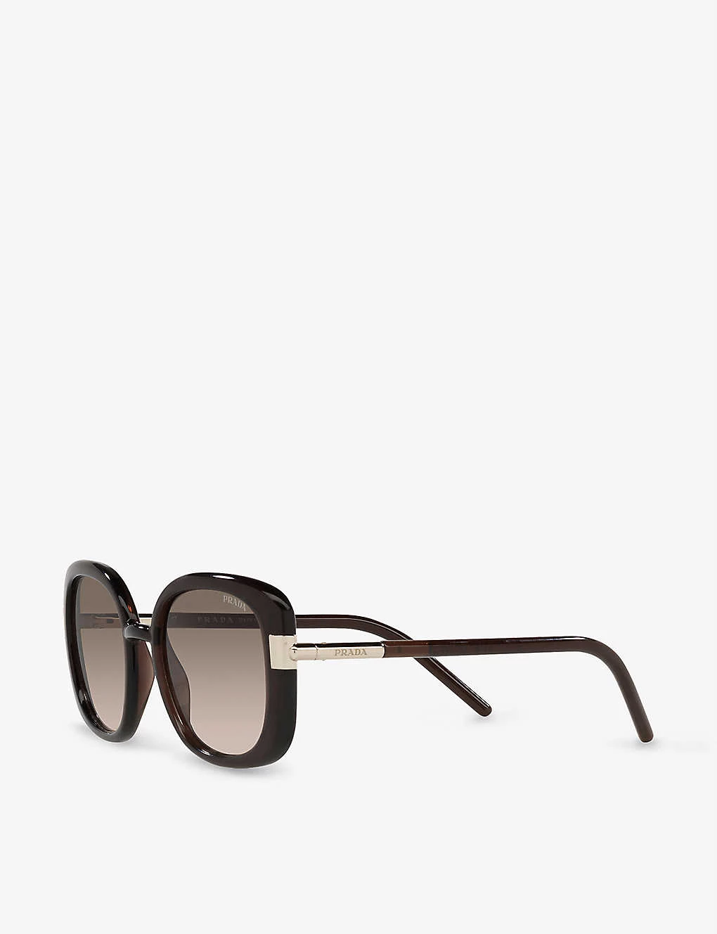 PRADA PR04WS Square-frame Nylon Sunglasses For Womens Brown 5 PRADA PR04WS Square-frame Nylon Sunglasses For Womens Brown - Image 3