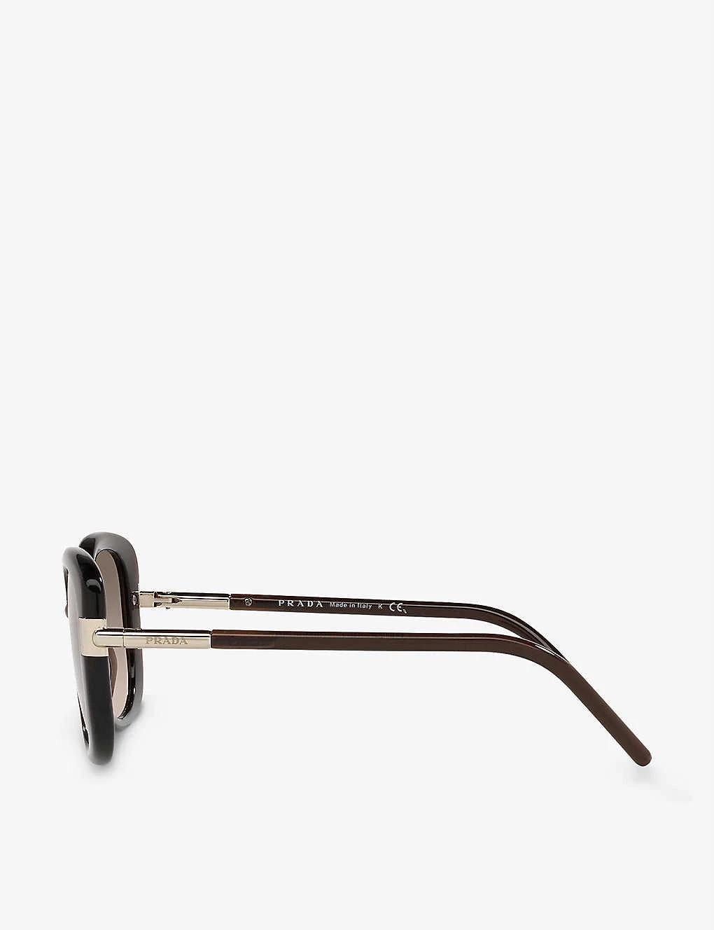 PRADA PR04WS Square-frame Nylon Sunglasses For Womens Brown 6 PRADA PR04WS Square-frame Nylon Sunglasses For Womens Brown - Image 4