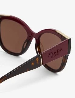 PRADA PR02WS Cat Eye-frame Acetate Sunglasses For Womens Red -Deals PRADA Store unnamed file 1126