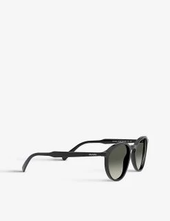 PRADA PR05XS Round-frame Acetate Sunglasses For Womens Black -Deals PRADA Store unnamed file 1130
