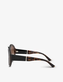 PRADA PR 22XS Tortoiseshell-effect Acetate Round Sunglasses For Womens Brown -Deals PRADA Store unnamed file 1141