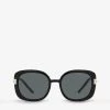 PRADA PR04WS Square-frame Nylon Sunglasses For Womens Black