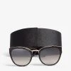 PRADA PR20U Havana Cat-eye-frame Sunglasses For Womens