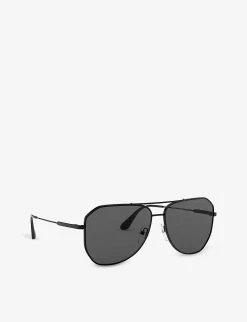 PRADA PR 63XS Aviator Metal Sunglasses For Womens Black -Deals PRADA Store unnamed file 1188