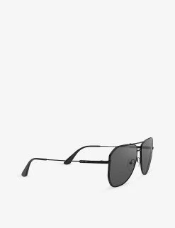 PRADA PR 63XS Aviator Metal Sunglasses For Womens Black -Deals PRADA Store unnamed file 1189