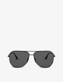 PRADA PR 63XS Aviator Metal Sunglasses For Womens Black -Deals PRADA Store unnamed file 1191