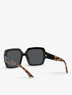 PRADA PR 21XS Rectangle-frame Acetate Sunglasses For Womens Black -Deals PRADA Store unnamed file 1195