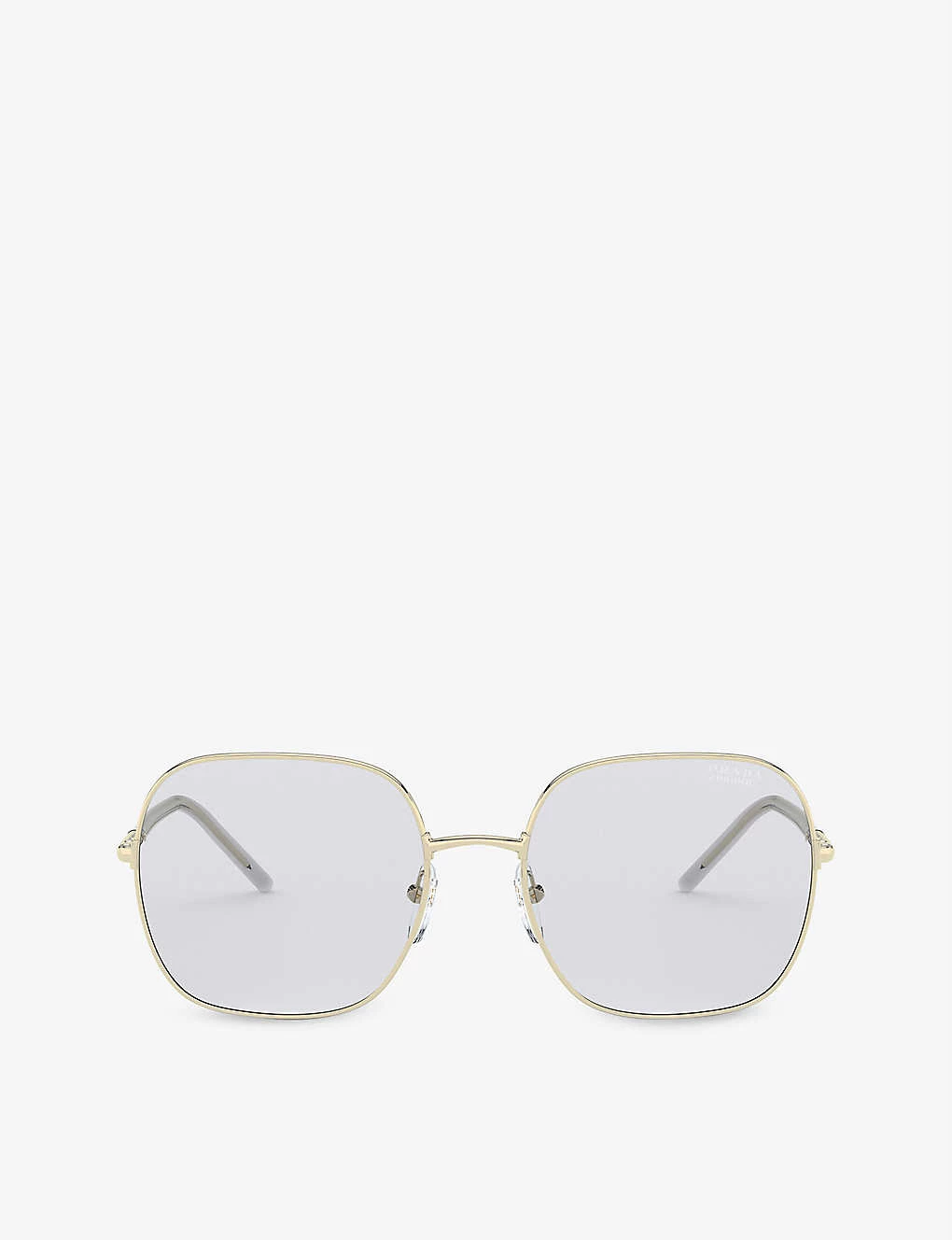 PRADA PR 67XS 58 Rectangle-frame Gold-tone Metal Sunglasses For Womens 3 PRADA PR 67XS 58 Rectangle-frame Gold-tone Metal Sunglasses For Womens
