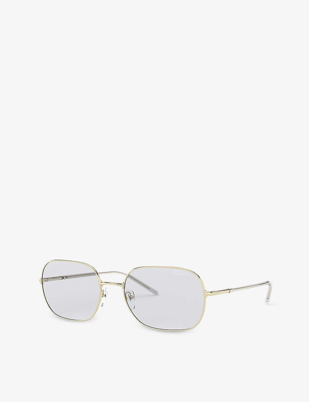 PRADA PR 67XS 58 Rectangle-frame Gold-tone Metal Sunglasses For Womens 4 PRADA PR 67XS 58 Rectangle-frame Gold-tone Metal Sunglasses For Womens - Image 2