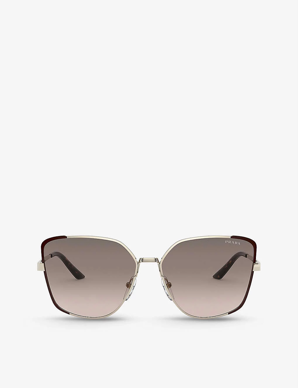 PRADA PR 60XS Metal And Mirror-coated Square Sunglasses For Womens Gold 7 PRADA PR 60XS Metal And Mirror-coated Square Sunglasses For Womens Gold - Image 5