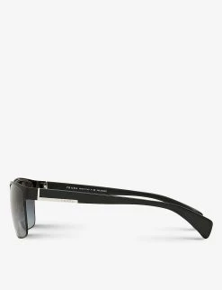 PRADA PR 51OS Rectangle-frame Metal Sunglasses For Womens Black -Deals PRADA Store unnamed file 1221