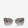 PRADA PR 60XS 07B4K0 Metal And Mirror-coated Square Sunglasses For Womens Gold