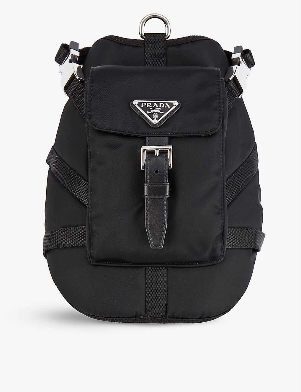 PRADA Re-Nylon Branded Recycled-nylon Dog Backpack For Womens Nero 7 PRADA Re-Nylon Branded Recycled-nylon Dog Backpack For Womens Nero - Image 5