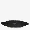 PRADA Brand-plaque Zipped Recycled-nylon Bum Bag For Mens Nero