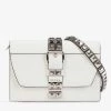 PRADA Elektra Leather Mini Shoulder Bag For Womens White