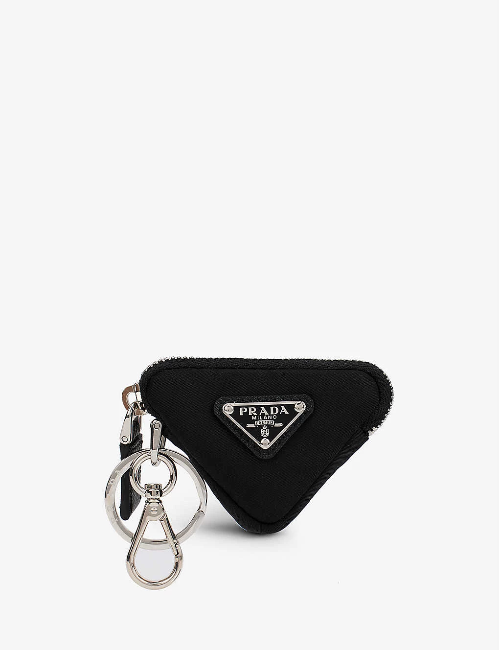PRADA Logo-plaque Small Recycled-nylon Pouch For Mens Nero 4 PRADA Logo-plaque Small Recycled-nylon Pouch For Mens Nero - Image 2