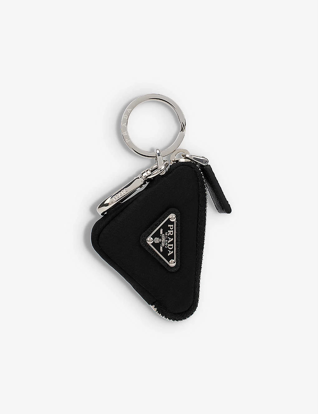 PRADA Logo-plaque Small Recycled-nylon Pouch For Mens Nero 7 PRADA Logo-plaque Small Recycled-nylon Pouch For Mens Nero - Image 5