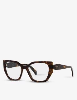 PRADA PR 18WV Square-framed Acetate Glasses For Womens Brown -Deals PRADA Store unnamed file 193