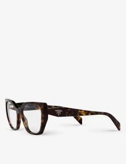 PRADA PR 18WV Square-framed Acetate Glasses For Womens Brown -Deals PRADA Store unnamed file 194