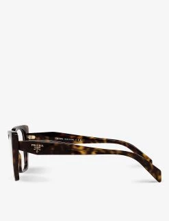 PRADA PR 18WV Square-framed Acetate Glasses For Womens Brown -Deals PRADA Store unnamed file 195