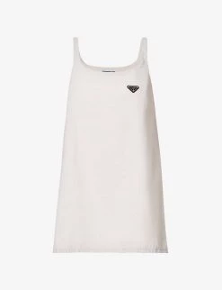 PRADA A-line Faded Denim Mini Dress For Womens Pink -Deals PRADA Store unnamed file 202