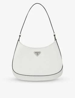 PRADA Cleo Leather Shoulder Bag For Womens Bianco N