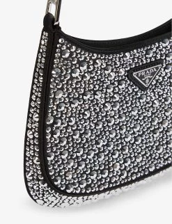 PRADA Cleo Embellished Shoulder Bag For Womens Metal -Deals PRADA Store unnamed file 237