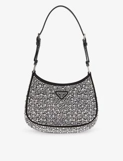 PRADA Cleo Embellished Shoulder Bag For Womens Metal -Deals PRADA Store unnamed file 238