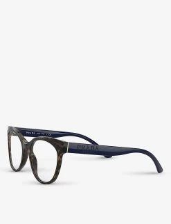 PRADA PR 05WV Round-frame Acetate Optical Glasses For Womens Brown -Deals PRADA Store unnamed file 247