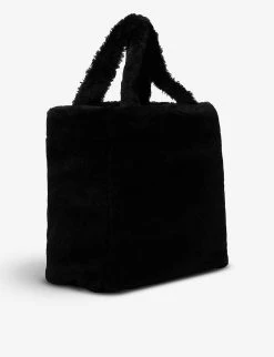 PRADA Branded Shearling Tote Bag For Womens Nero+bianco -Deals PRADA Store unnamed file 252