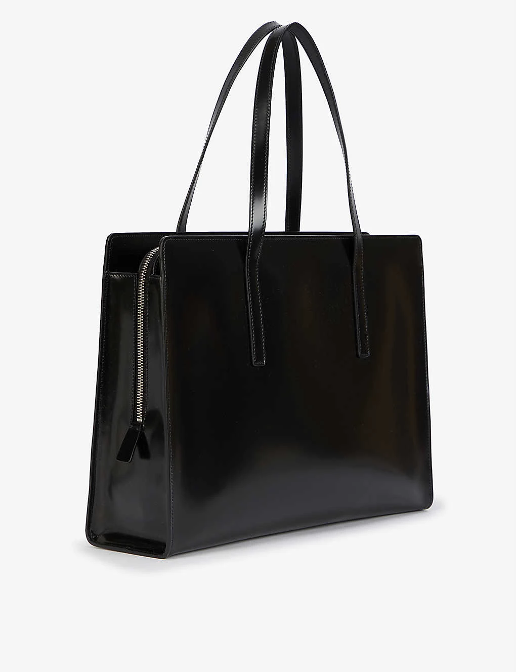 PRADA Spazzolato Caroline Leather Tote Bag For Womens Nero 5 PRADA Spazzolato Caroline Leather Tote Bag For Womens Nero - Image 3