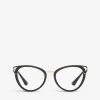 PRADA PR53UV Catwalk Cat-eye Acetate And Metal Glasses For Womens Black