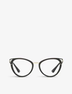 PRADA PR53UV Catwalk Cat-eye Acetate And Metal Glasses For Womens Black -Deals PRADA Store unnamed file 277