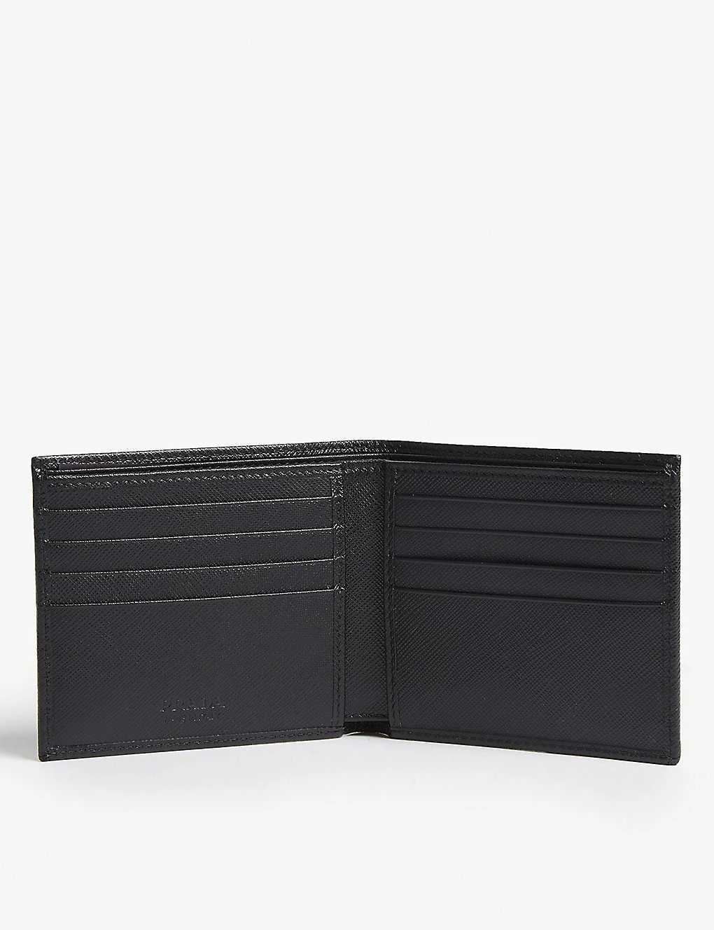 PRADA Saffiano Leather Billfold Wallet Black 3 PRADA Saffiano Leather Billfold Wallet Black