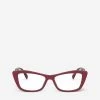 PRADA PR 15XV Acetate Cat-eye Glasses For Womens Red