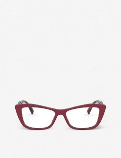 PRADA PR 15XV Acetate Cat-eye Glasses For Womens Red -Deals PRADA Store unnamed file 298