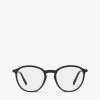 PRADA PR 13TV Acetate Round-frame Optical Glasses For Womens Black