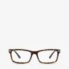 PRADA PR 03YV Rectangular-frame Acetate Glasses For Womens Brown