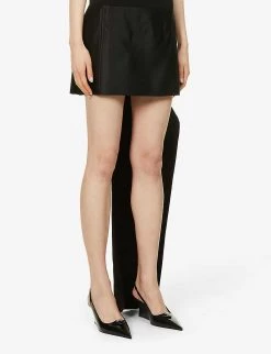PRADA Train-embellished Silk-satin Mini Skirt For Womens Nero -Deals PRADA Store unnamed file 34