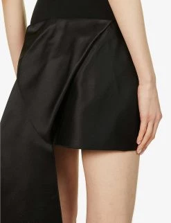 PRADA Train-embellished Silk-satin Mini Skirt For Womens Nero -Deals PRADA Store unnamed file 36