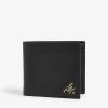 PRADA Logo-badge Leather Bifold Wallet For Mens Nero 1