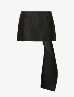 PRADA Train-embellished Silk-satin Mini Skirt For Womens Nero -Deals PRADA Store unnamed file 37