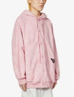 PRADA Floral-print Relaxed-fit Cotton-fleece Hoody For Mens Rosa -Deals PRADA Store unnamed file 380