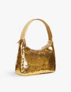 PRADA Re-Edition 2000 Re-Nylon Mini Sequinned Shoulder Bag For Womens Platino+nero -Deals PRADA Store unnamed file 40