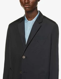 PRADA Single-breasted Regular-fit Shell Jacket Nero -Deals PRADA Store unnamed file 437